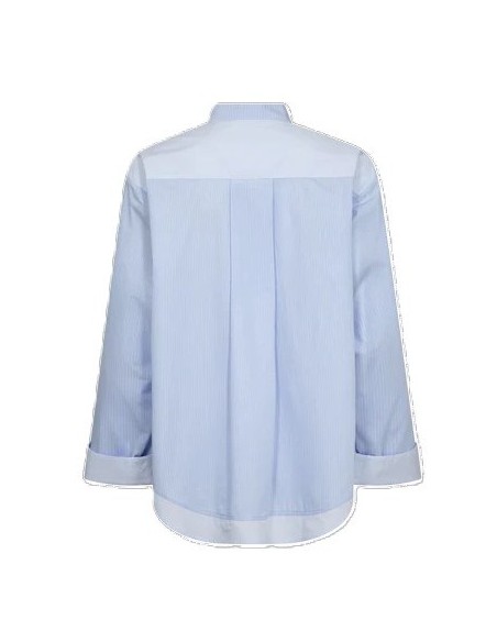 BRONWYN -CAMISA RAYAS ALGODÓN AZUL