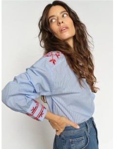 OSMO- STRIPEY CAMISA AZUL