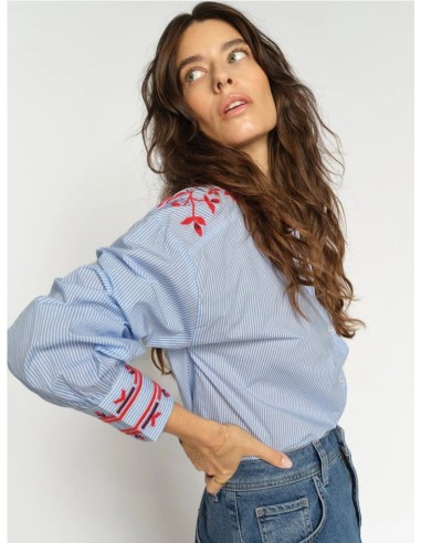 OSMO- STRIPEY CAMISA AZUL