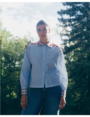 OSMO- STRIPEY CAMISA AZUL