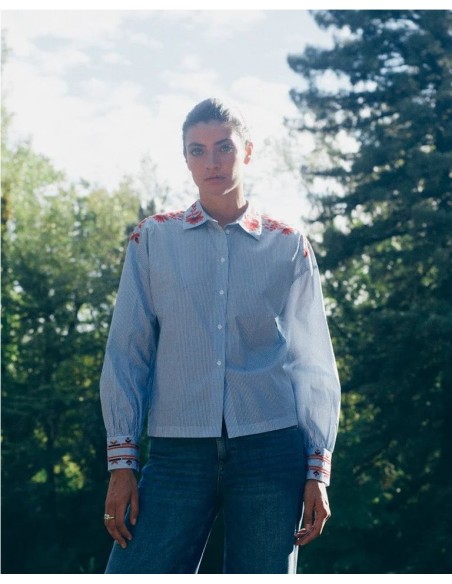 OSMO- STRIPEY CAMISA AZUL