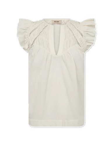 WODA- IZHA BLUSA MC VOLANTE CRUDO