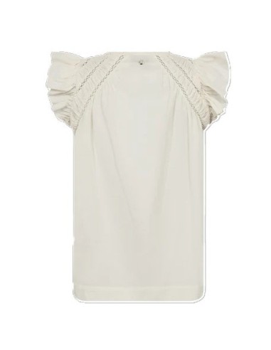 WODA- IZHA BLUSA MC VOLANTE CRUDO