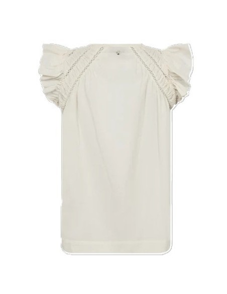 WODA- IZHA BLUSA MC VOLANTE CRUDO