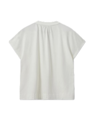 SHIRA-CAMISETA PICO PLIEGUE DE CRUDO