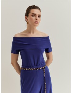 TOP SM CUELLO GOMAS AZUL