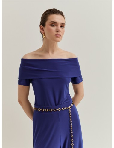 TOP SM CUELLO GOMAS AZUL