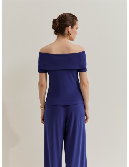 TOP SM CUELLO GOMAS AZUL