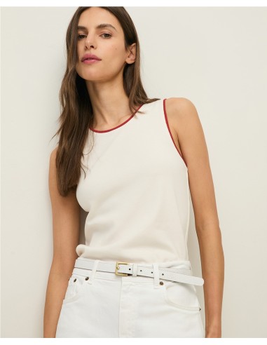 TOP S.M. VIVOS CONTRASTE ALGOD TERRACOTA