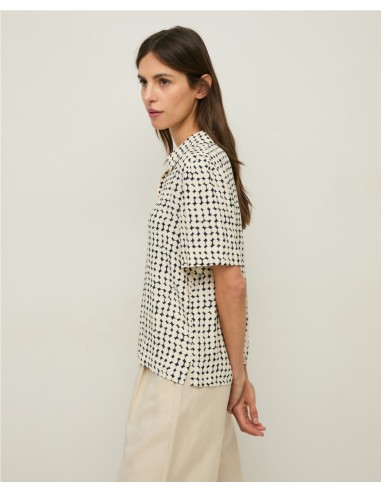 CAMISA CUELLO CAMISERO VISCOSA AZUL MARINO
