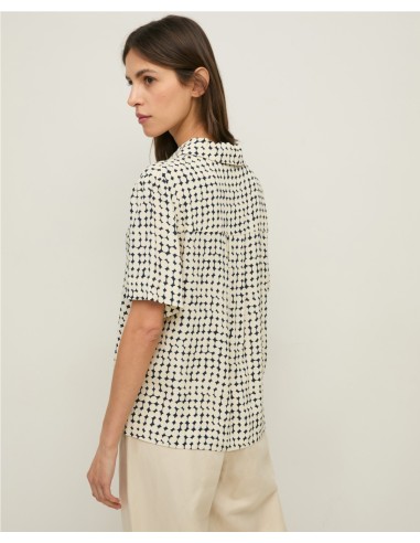 CAMISA CUELLO CAMISERO VISCOSA AZUL MARINO