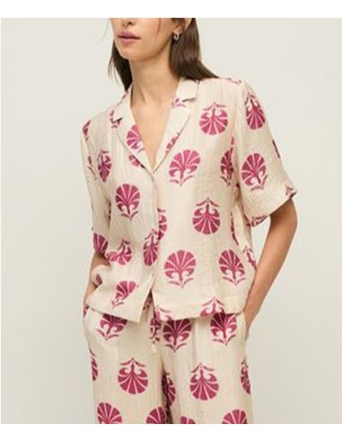 CAMISA  EF ARRUGADO ESTAM.RASP ROJO