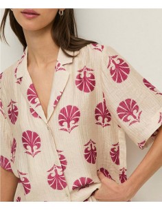 CAMISA  EF ARRUGADO ESTAM.RASP ROJO 2