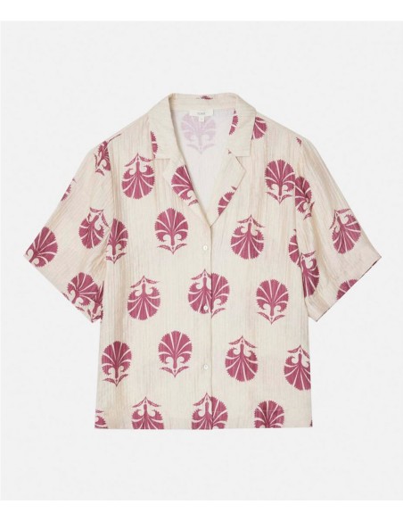 CAMISA  EF ARRUGADO ESTAM.RASP ROJO