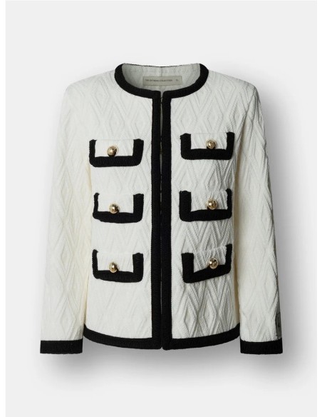 CHAQUETA CHANEL BOTON Y VIV.NG CRUDO