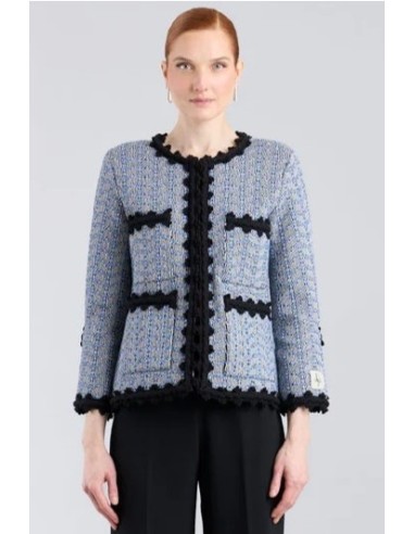 CHAQUETA ZIG ZAG AZUL VIVOS NG AZUL