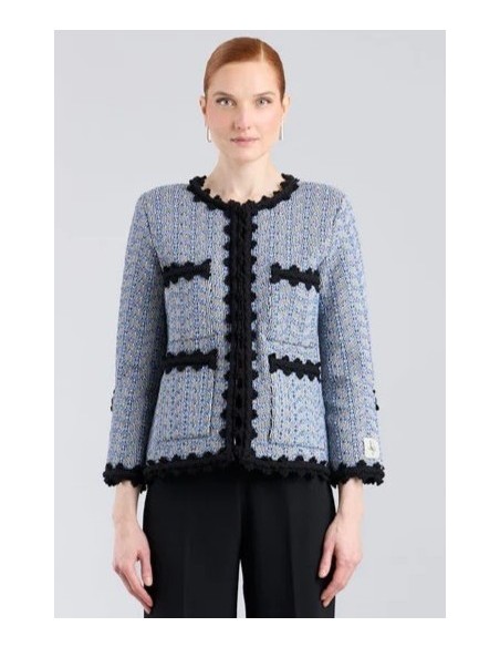 CHAQUETA ZIG ZAG AZUL VIVOS NG AZUL