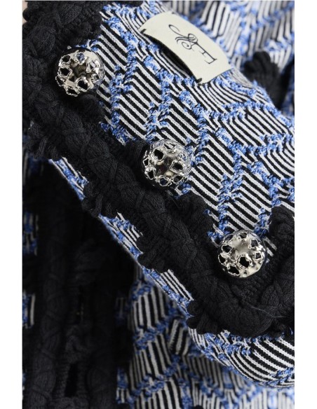 CHAQUETA ZIG ZAG AZUL VIVOS NG AZUL