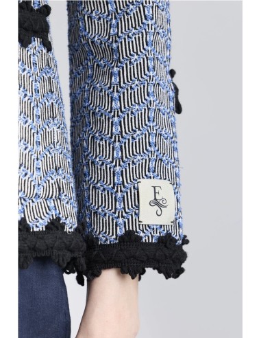 CHAQUETA ZIG ZAG AZUL VIVOS NG AZUL