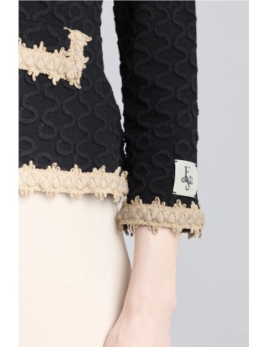 CHAQUETA CHANEL CORTA VIVO TOS NEGRO