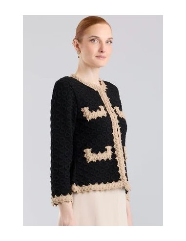 CHAQUETA CHANEL CORTA VIVO TOS NEGRO