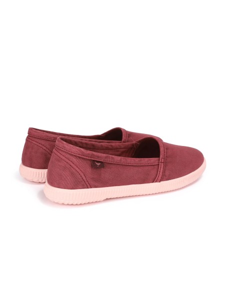 Zapatilla tipo CAMPING de Walk in Pitas de mujer de algodón lavado.