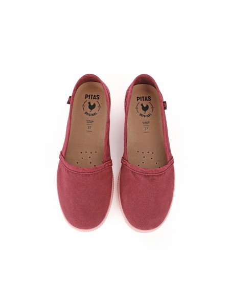 Zapatilla tipo CAMPING de Walk in Pitas de mujer de algodón lavado.