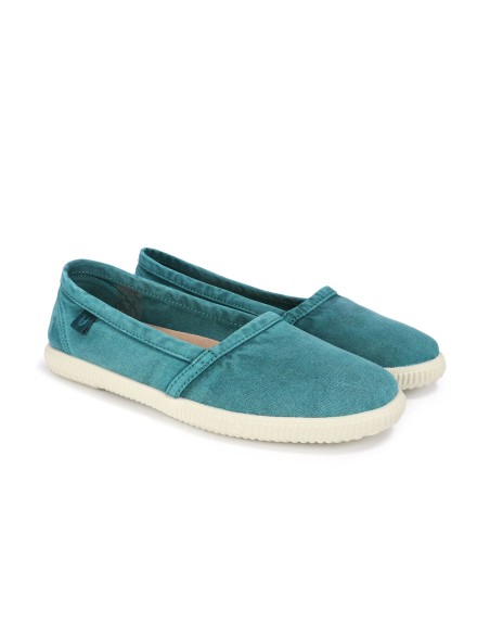 Zapatilla tipo CAMPING de Walk in Pitas de mujer de algodón lavado.