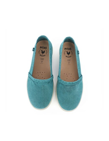 Zapatilla tipo CAMPING de Walk in Pitas de mujer de algodón lavado.