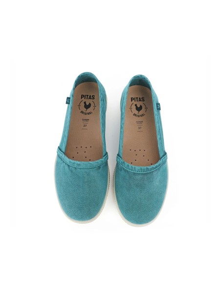 Zapatilla tipo CAMPING de Walk in Pitas de mujer de algodón lavado.