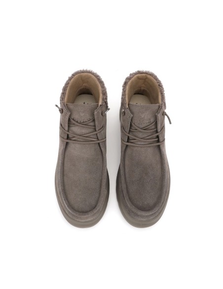 BERNA - WALK IN PITAS - Bota de serraje wallabi de mujer hidrofugada