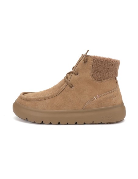 BERNA - WALK IN PITAS - Bota de serraje wallabi de mujer hidrofugada