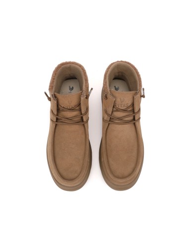 BERNA - WALK IN PITAS - Bota de serraje wallabi de mujer hidrofugada