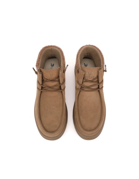 BERNA - WALK IN PITAS - Bota de serraje wallabi de mujer hidrofugada