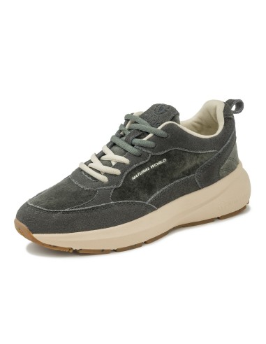 NATURAL WORLD - 8446 ZAYA - Zapatilla de mujer de tercipelo y serraje