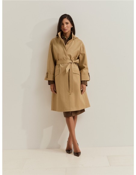 GABARD.LISA CAPUCHA DEMONT. CAMEL