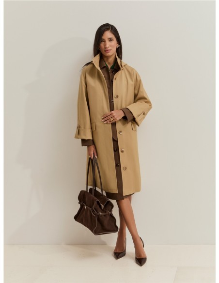 GABARD.LISA CAPUCHA DEMONT. CAMEL
