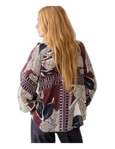 Camisa Summum con Estampado de Pañuelo y Lazada 2