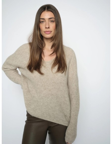 Jersey MOS MOSH Thora con Cuello en Pico y Alpaca