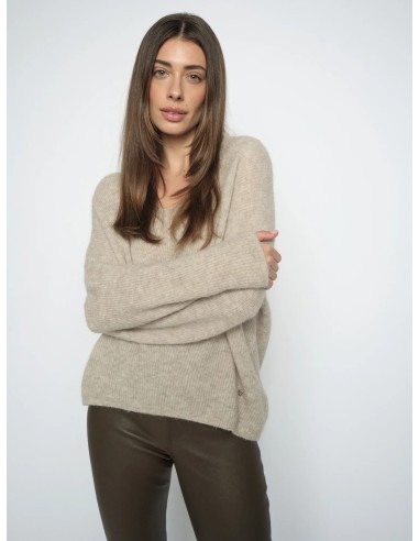 Jersey MOS MOSH Thora con Cuello en Pico y Alpaca