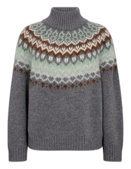 Jersey de cuello alto Mos Mosh Daya Fjord Jacquard