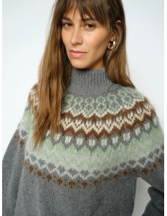 Jersey de cuello alto Mos Mosh Daya Fjord Jacquard 2