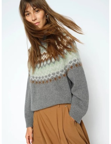 Jersey de cuello alto Mos Mosh Daya Fjord Jacquard