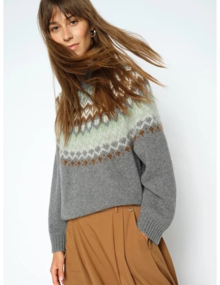 Jersey de cuello alto Mos Mosh Daya Fjord Jacquard
