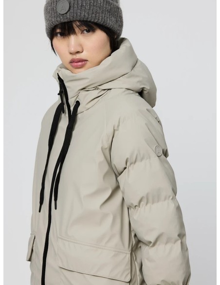 Parka larga Tanta Rainwear Rime Stone Grey