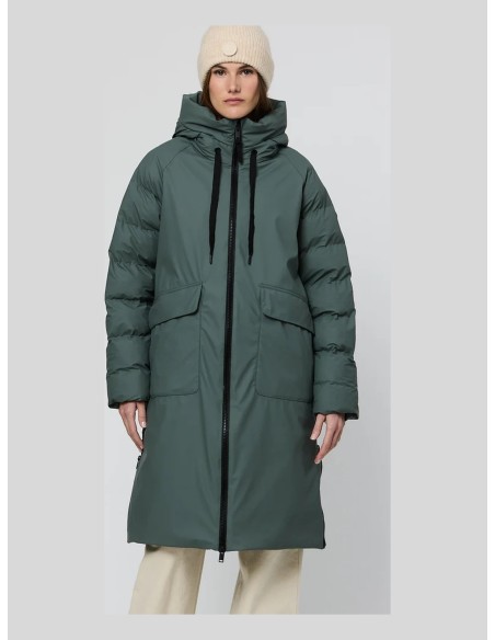 Parka Larga Tanta Rainwear Balsam Green Rime