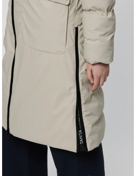 Parka larga Tanta Rainwear Rime Stone Grey