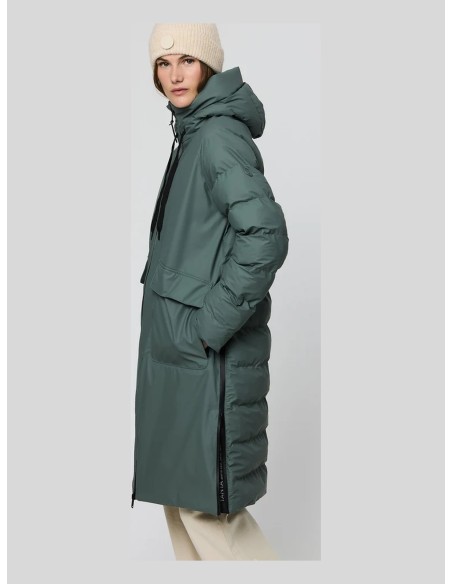 Parka Larga Tanta Rainwear Balsam Green Rime