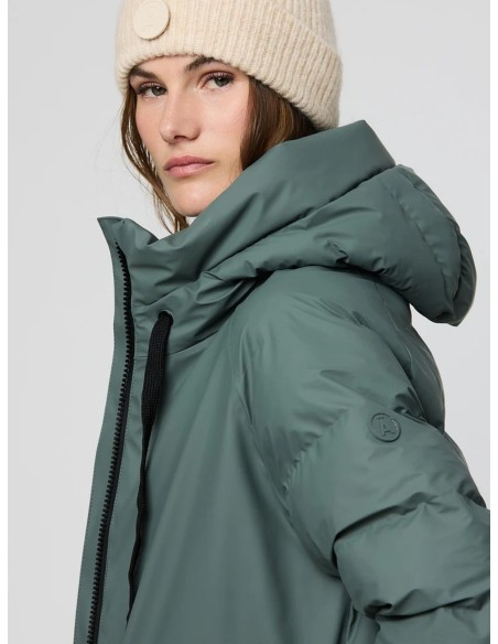 Parka Larga Tanta Rainwear Balsam Green Rime