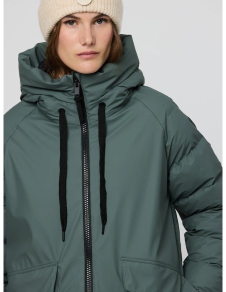 Parka Larga Tanta Rainwear Balsam Green Rime